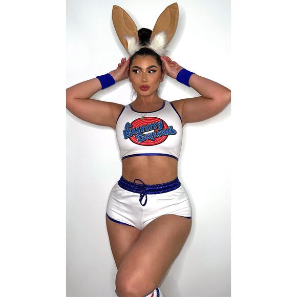 NEW Forplay Space Jam Bunny Lola Bunny Squad Baller Costume Size Medium Large - Picture 3 of 9